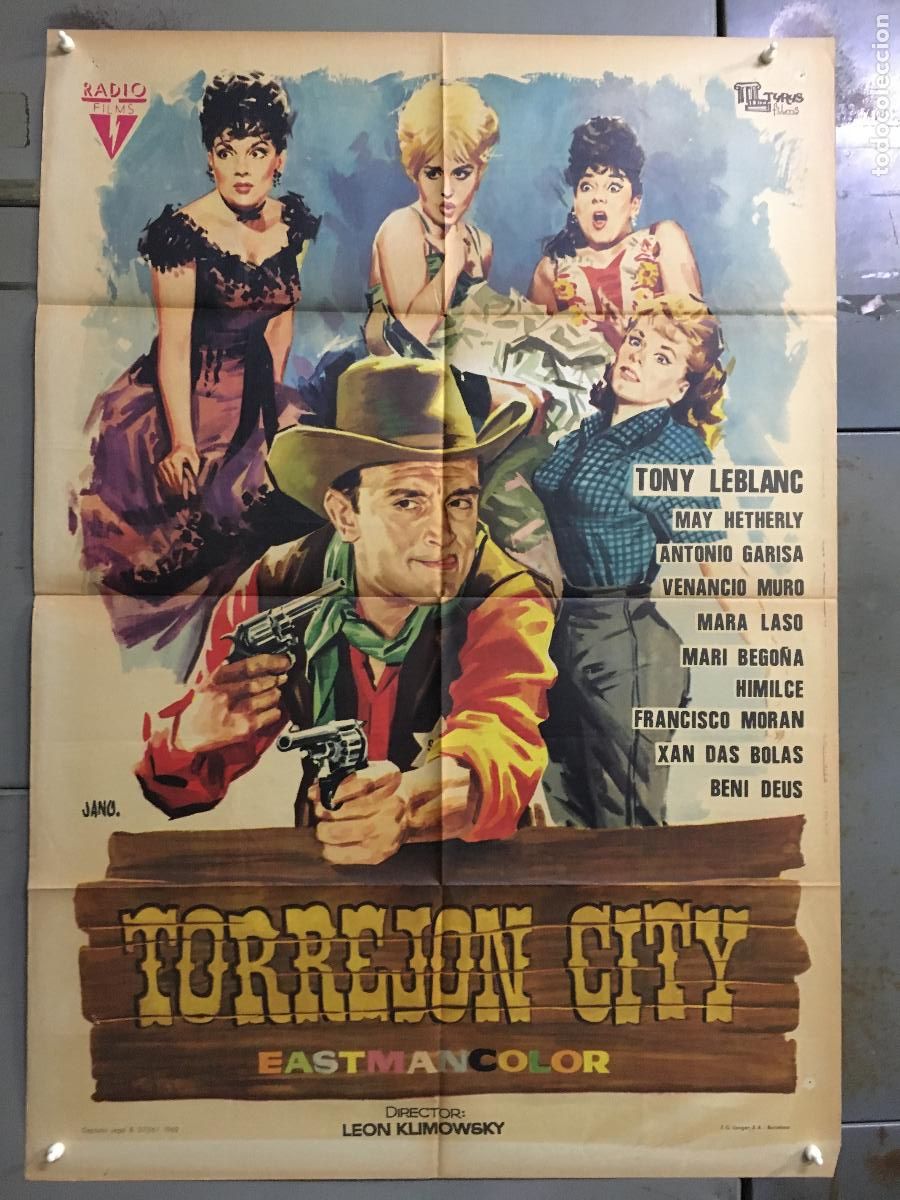 Cinema: AFS17 TORREJON CITY TONY LEBLANC JANO POSTER ORIGINAL 70X100 ESTRENO