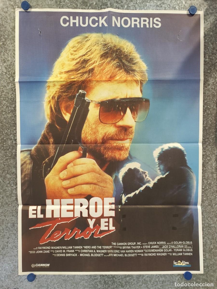 Cine: EL HEROE Y EL TERROR. CHUCK NORRIS. POSTER ORIGINAL