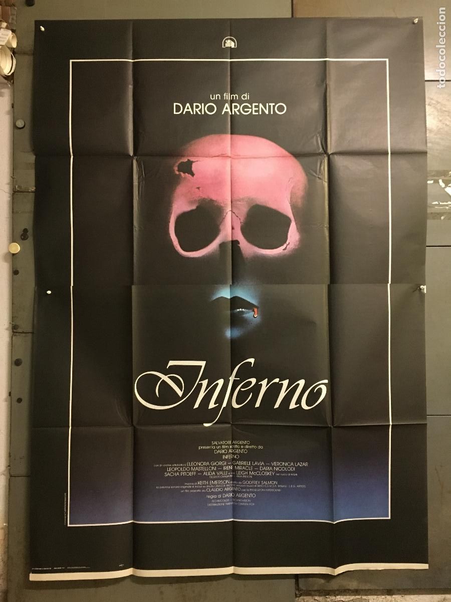 Cinema: AFS22 INFERNO DARIO ARGENTO ELEONORA GIORGI POSTER ORIGINAL ITALIANO 140X200