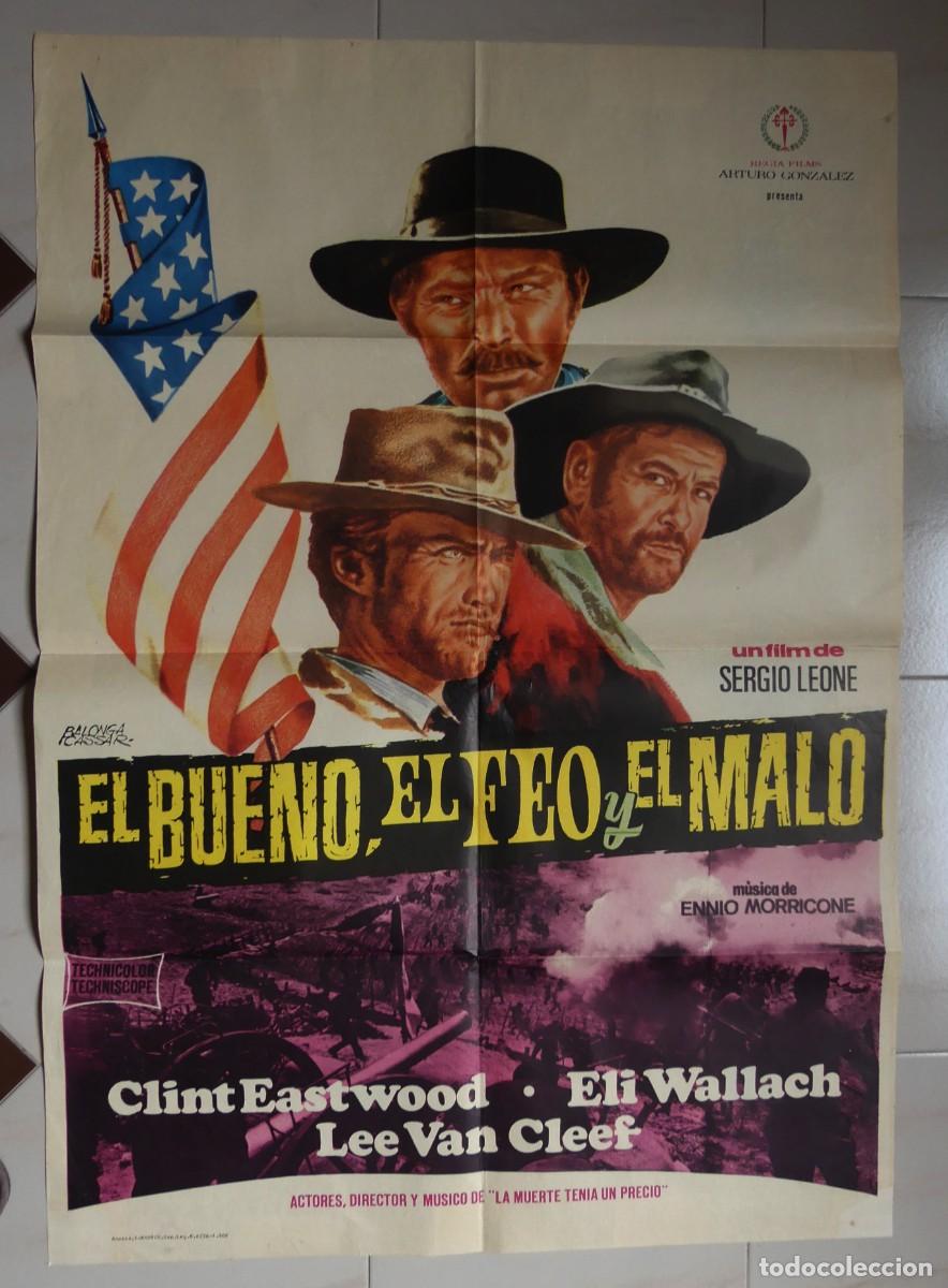 Cine: CARTEL ORIGINAL DEL FILM : EL BUENO , EL FEO Y EL MALO( 1968 )( PAGO POR BIZUM )