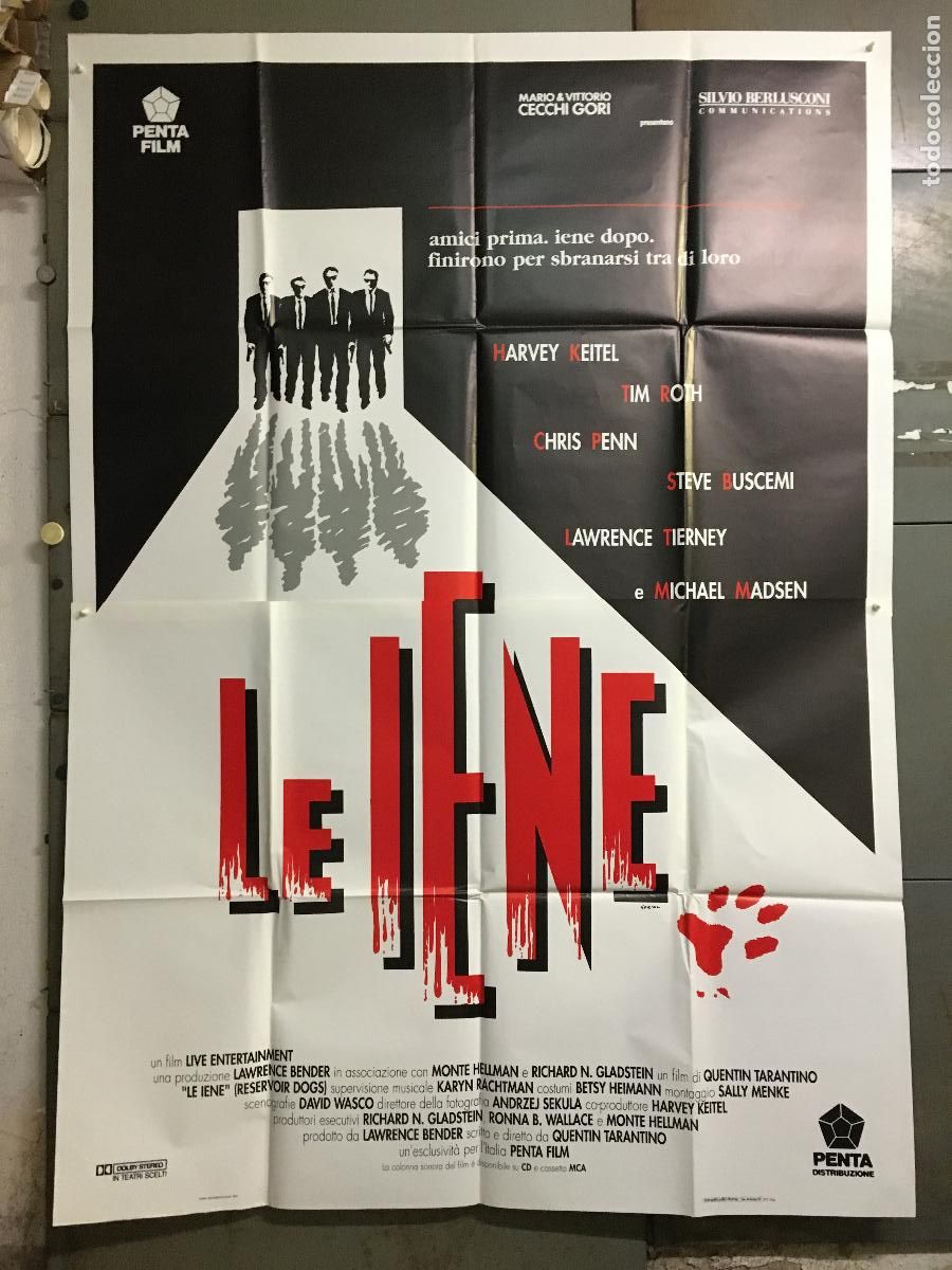 Cin&eacute;ma: AFS24 RESERVOIR DOGS QUENTIN TARANTINO HARVEY KEITEL POSTER ORIGINAL 140X200 ITALIANO