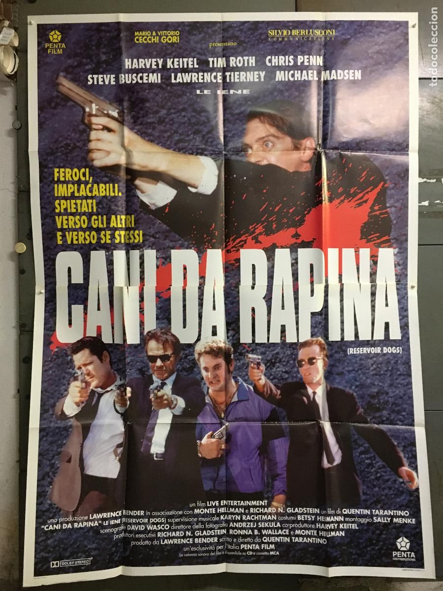 Cinema: AFS25 RESERVOIR DOGS QUENTIN TARANTINO HARVEY KEITEL POSTER ORIGINAL 140X200 ITALIANO