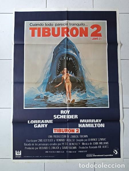 Cinema: SMP 2753 TIBURON 2 ROY SCHEIDER JEANNOT SZWARC POSTER ORIGINAL 70X100 ESTRENO