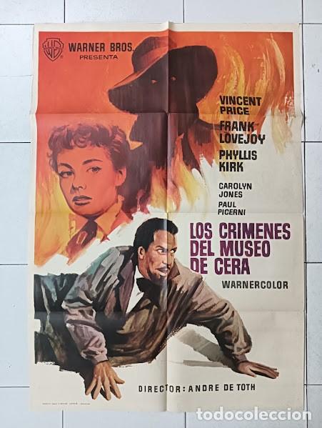 Cinema: SMP 2759 LOS CRIMENES DEL MUSEO DE CERA VINCENT PRICE POSTER ORIGINAL 70X100 ESPA&Ntilde;OL R-66