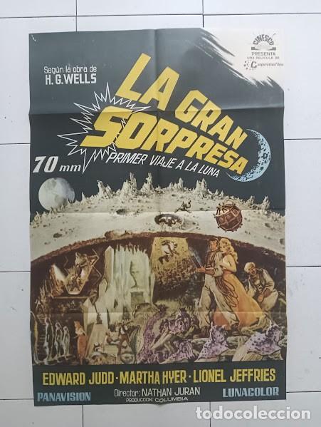 Kino: SMP 2766 LA GRAN SORPRESA NATHAN JURAN RAY HARRYHAUSEN H.G. WELLS POSTER ORIGINAL 70X100 ESTRENO
