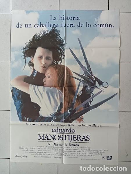 Kino: SMP 2768 EDUARDO MANOSTIJERAS TIM BURTON JOHNNY DEPP WINONA RYDER POSTER ORIGINAL 70X100 ESTRENO A