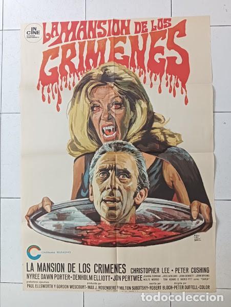 Cinema: SMP 2770 LA MANSION DE LOS CRIMENES CHRISTOPHER LEE INGRID PITT AMICUS POSTER ORIG 70X100 ESTRENO