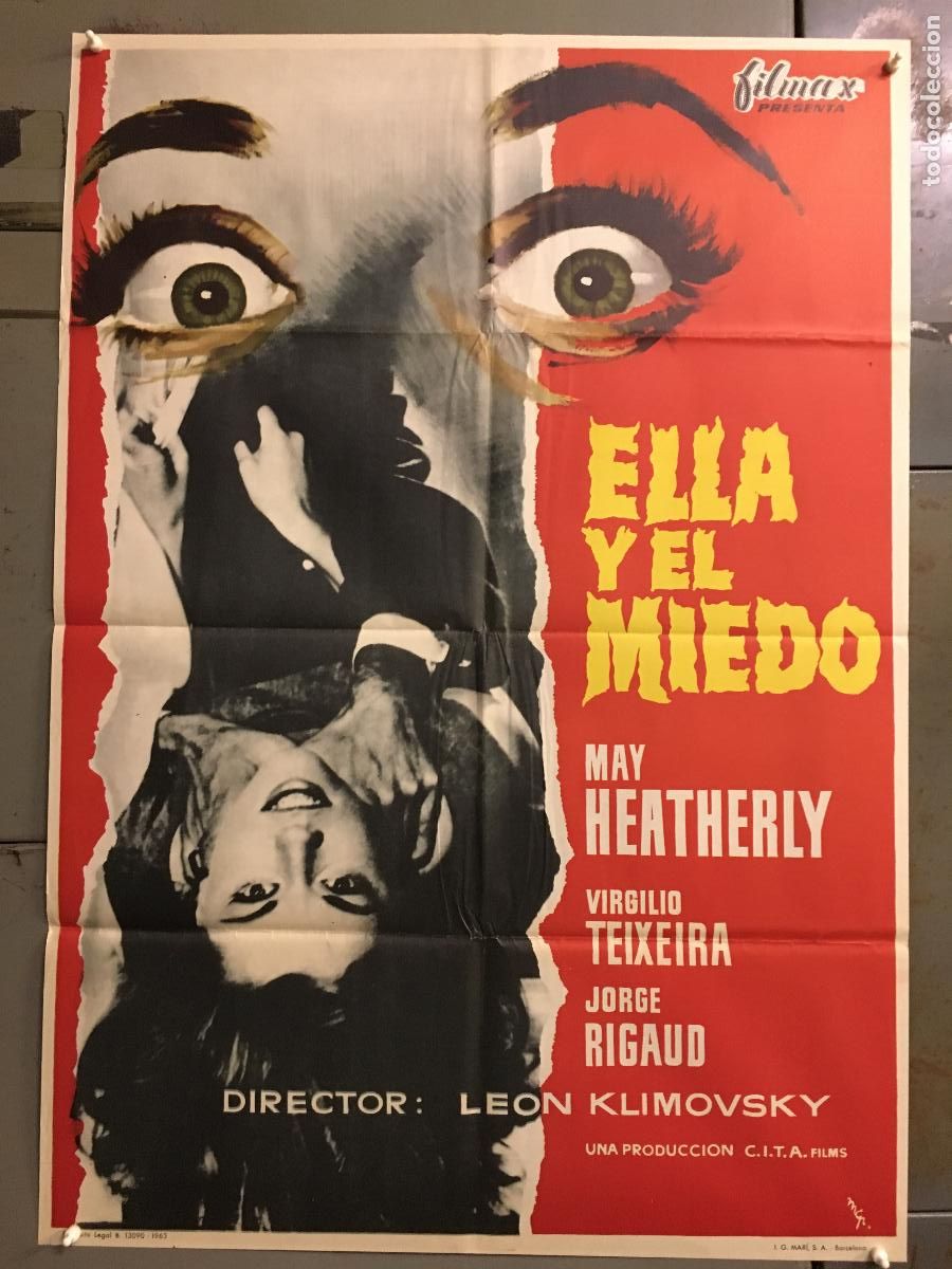 Cinema: AFS28 ELLA Y EL MIEDO LEON KLIMOVSKY TERROR ESPA&Ntilde;OL POSTER ORIGINAL 70X100 ESTRENO