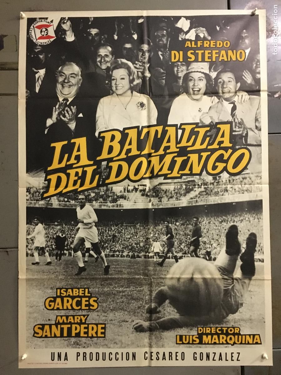 Cinema: AFS29 LA BATALLA DEL DOMINGO ALFREDO DI STEFANO FUTBOL REAL MADRID POSTER ORIGINAL 70X100 ESTRENO