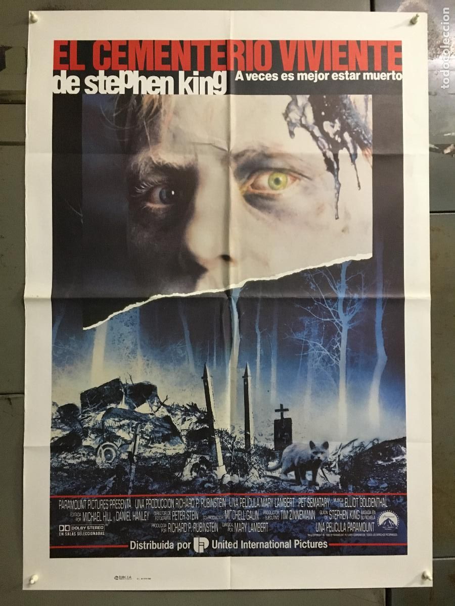 Cinema: AFS35 EL CEMENTERIO VIVIENTE STEPHEN KING POSTER ORIGINAL 70X100 ESTRENO H5