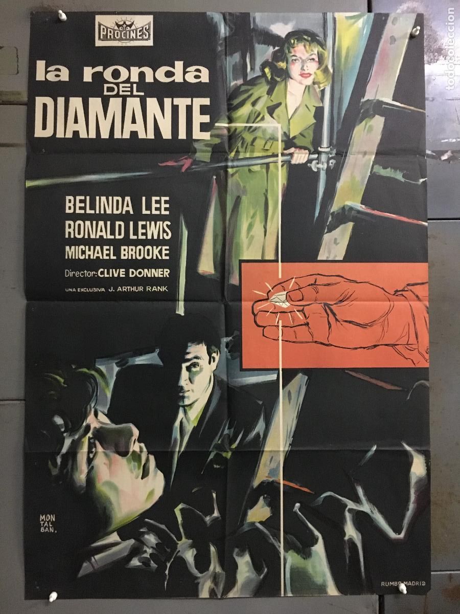 Cin&eacute;ma: AFS37 LA RONDA DEL DIAMANTE BELINDA LEE RONALD LEWIS POSTER ORIGINAL 70X100 ESTRENO LITOGRAFIA