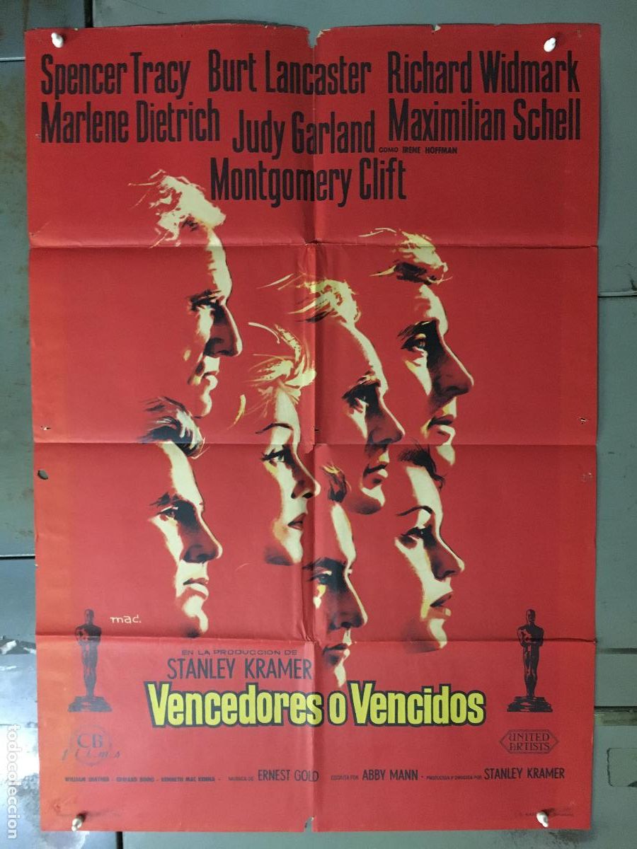 Cin&eacute;ma: AFS42 VENCEDORES O VENCIDOS TRACY LANCASTER DIETRICH GARLAND CLIFT MAC POSTER ORIG 70X100 ESTRENO