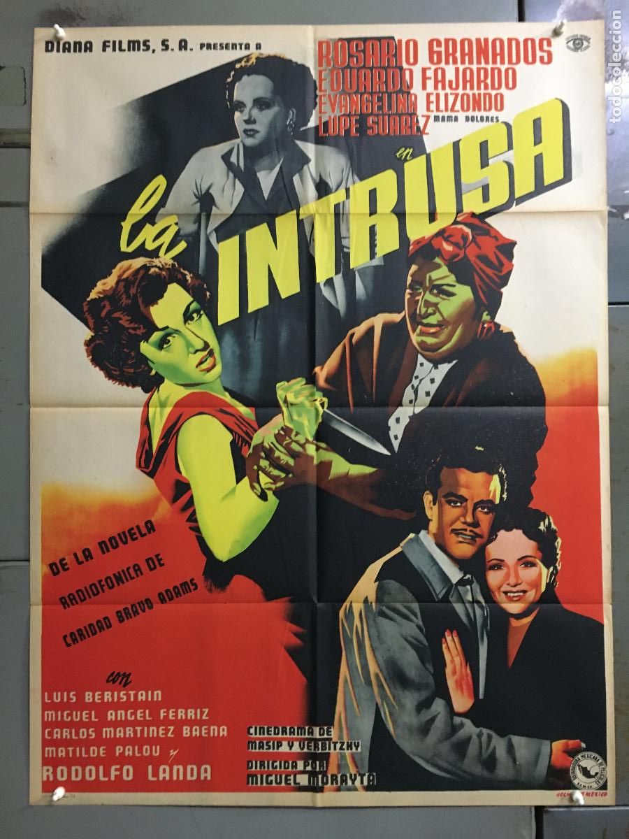 Cinema: AFS43 LA INTRUSA JOSEP RENAU ROSARIO GRANADOS EDUARDO FAJARDO POSTER ORIGINAL 70X94 MEJICANO