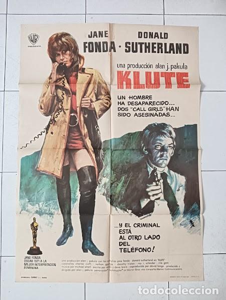 Cine: VKD 2773 KLUTE JANE FONDA DONALD SUTHERLAND POSTER ORIGINAL 70X100 ESTRENO