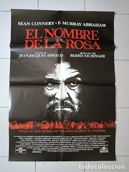 Cine: VKD 2774 EL NOMBRE DE LA ROSA SEAN CONNERY CHRISTIAN SLATER ANNAUD POSTER ORIGINAL 70X100 ESTRENO
