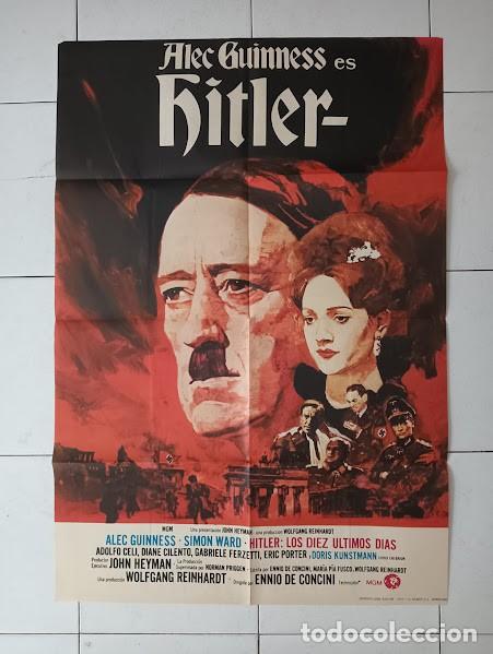 Cine: VKD 2779 HITLER LOS DIEZ ULTIMOS DIAS ALEC GUINNESS POSTER ORIGINAL 70X100 ESTRENO