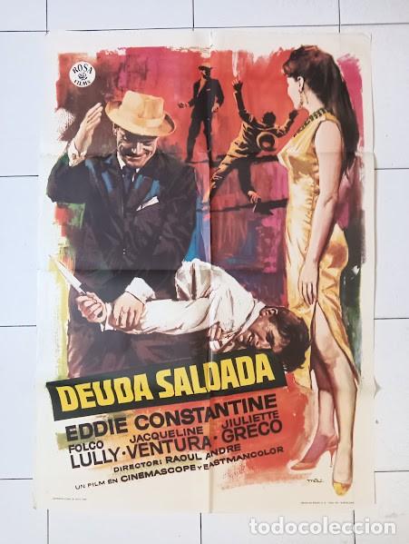 Cine: VKD 2781 DEUDA SALDADA EDDIE CONSTANTINE MAC POSTER ORIGINAL 70X100 ESTRENO