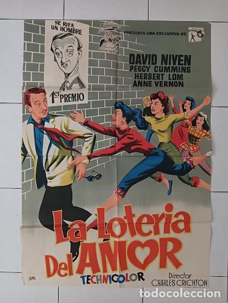 Cin&eacute;ma: VKD 2784 LA LOTERIA DEL AMOR DAVID NIVEN PEGGY CUMMINS JANO POSTER ORIGINAL 70X100 ESTRENO LITOGRAFI