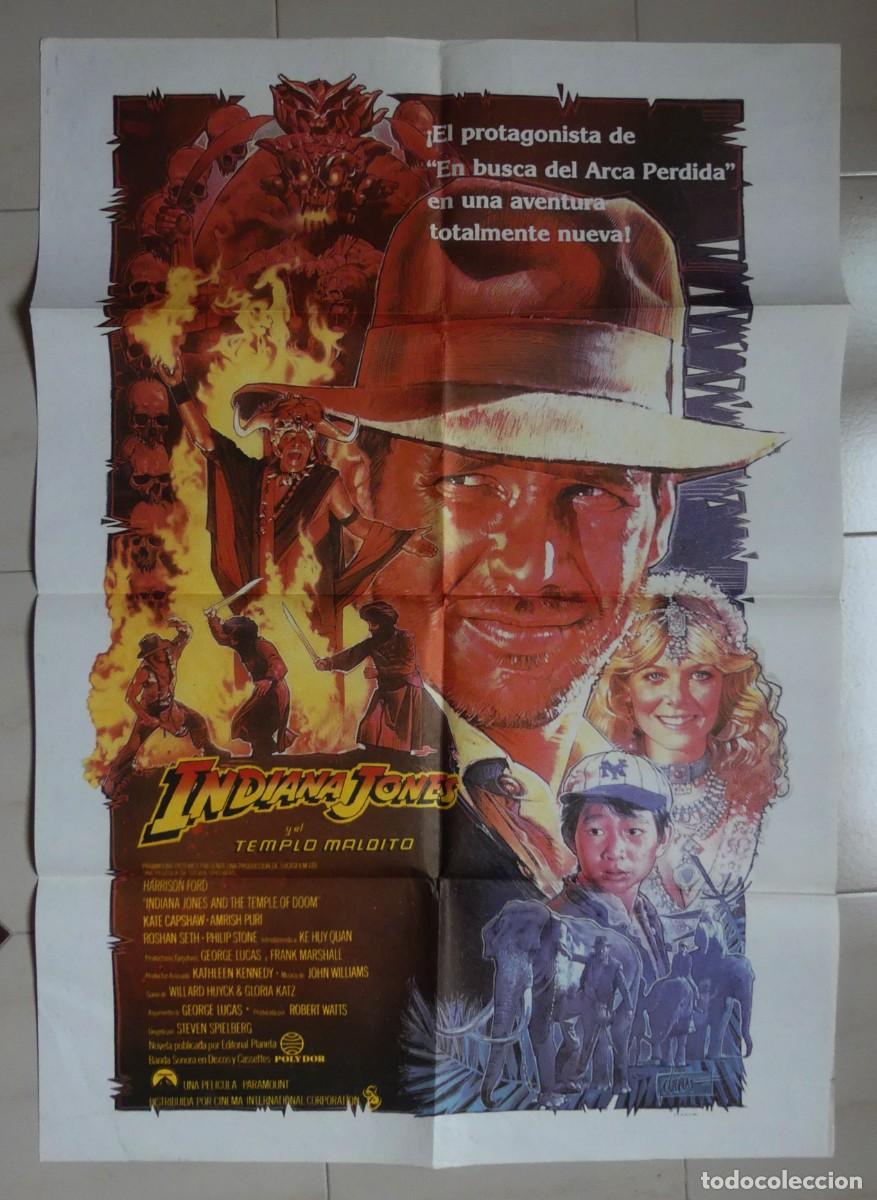 Cine: CARTEL ORIGINAL DEL FILM . INDIANA JONES Y EL TEMPLO MALDITO ( 1984 )( PAGO POR BIZUM )