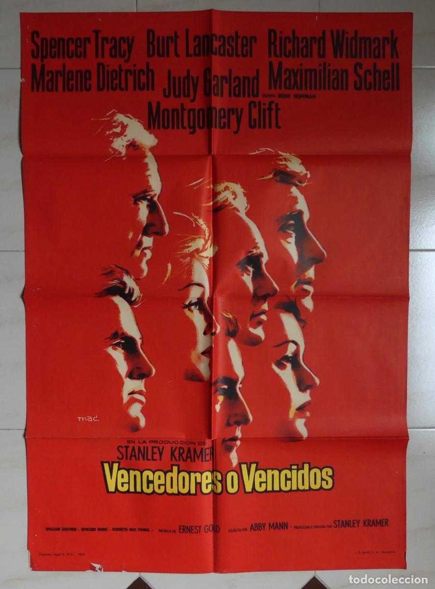 Cine: CARTEL ORIGINAL DEL FILM : VENCEDORES O VENCIDOS ( 1962 )( PAGO POR BIZUM )