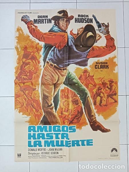 Cine: SMP 2773 AMIGOS HASTA LA MUERTE DEAN MARTIN golpea ROCK HUDSON MAC POSTER ORIGINAL 70X100 ESTRENO B