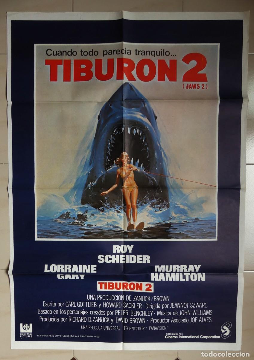 Cine: CARTEL ORIGINAL DEL FILM : TIBURON 2 ( 1978 )( PAGO POR BIZUM )