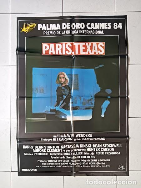 Cine: VKD 2784 PARIS TEXAS WIM WENDERS NASTASSJA KINSKI POSTER ORIGINAL 70X100 ESTRENO