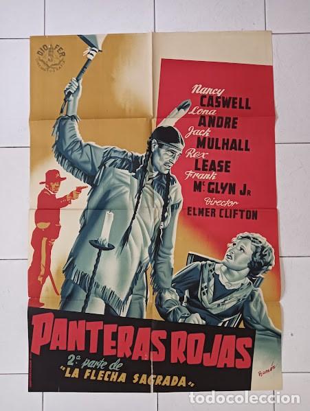 Cinema: SMP 2776 LA FLECHA SAGRADA PANTERAS ROJAS 2&ordf; JORNADA SERIAL POSTER ORIGINAL 70X100 ESTRENO LITO