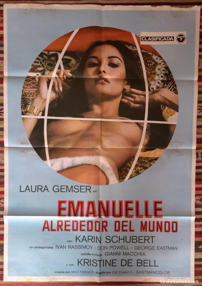 Cine: EMANUELLE ALREDEDOR DEL MUNDO (1977/78) Original + 4 fotocromos Laura Gemser