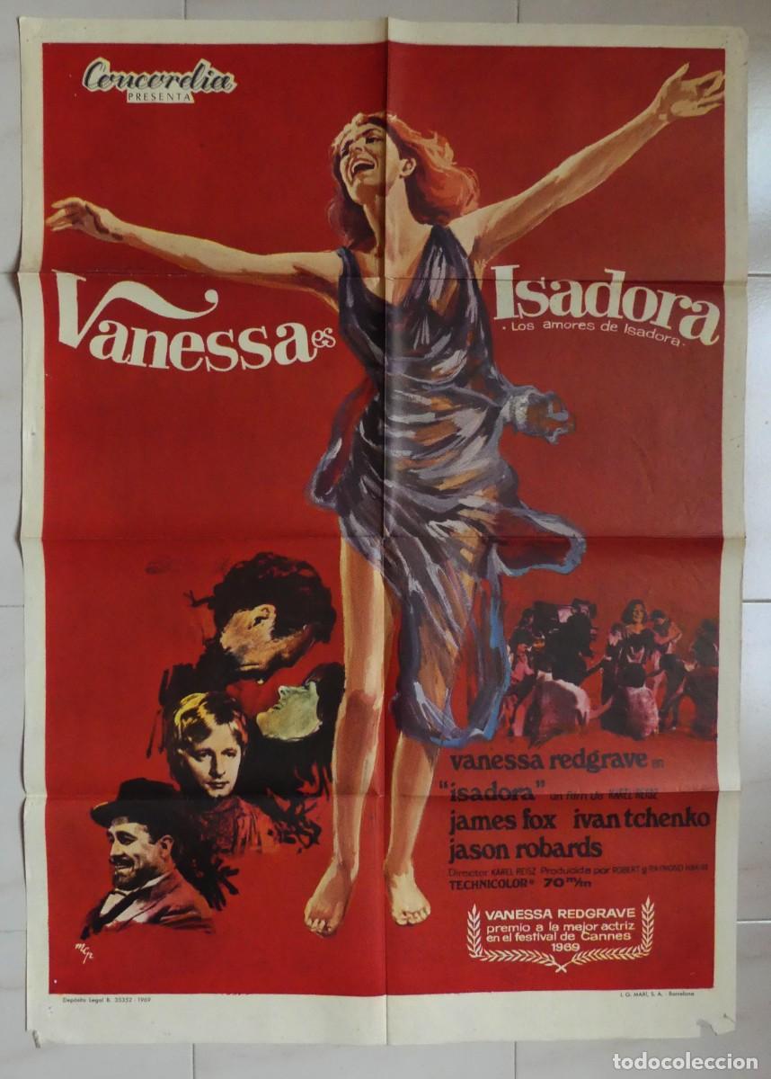 Cine: CARTEL ORIGINAL DEL FILM : ISADORA( 1969 )( PAGO POR BIZUM - PEDIDO MINIMO 45 EUROS )