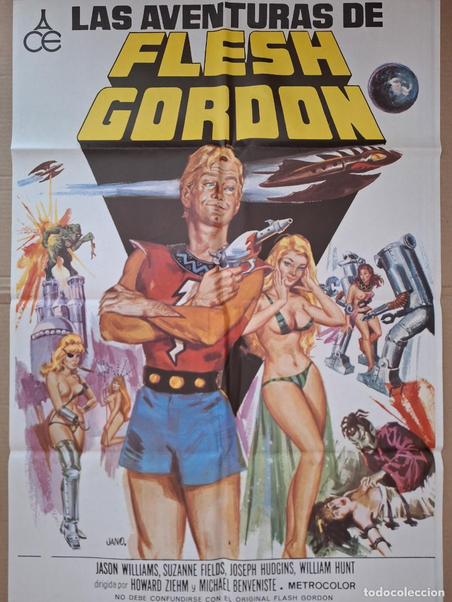 Kino: CARTEL CINE PELICULA LAS AVENTURAS DE FLESH GORDON ILUSTRA JANO A&Ntilde;O 1977 A 338