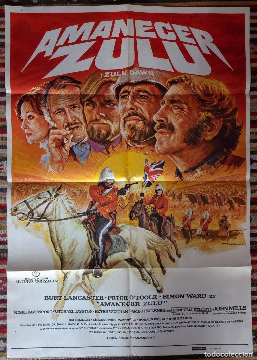 Cine: Amanecer Zul&uacute; (1979) &ndash; Cartel original + 4 fotocromos &ndash; Burt Lancaster y Peter O&rsquo;Toole