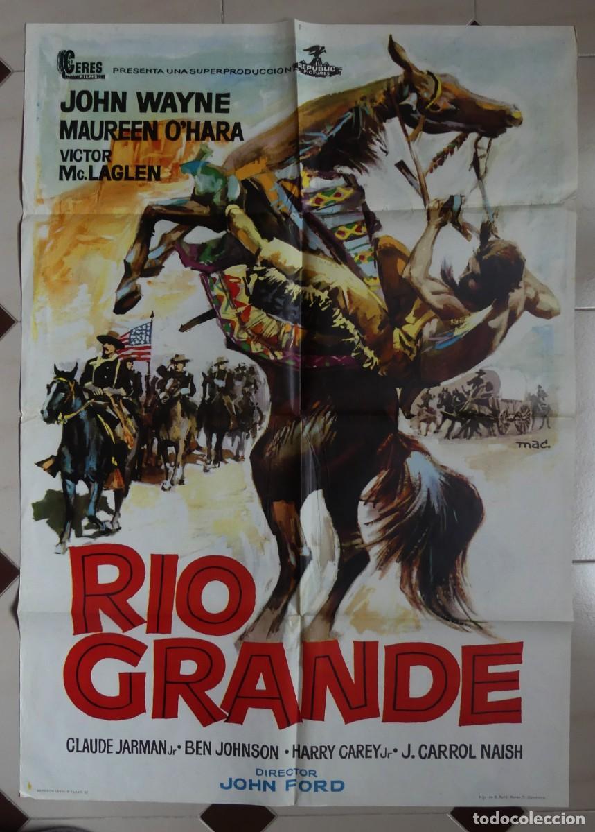 Cine: CARTEL ORIGINAL DEL FILM : RIO GRANDE ( REPOSICION )( PAGO POR BIZUM - PEDIDO MINIMO 45 EUROS )
