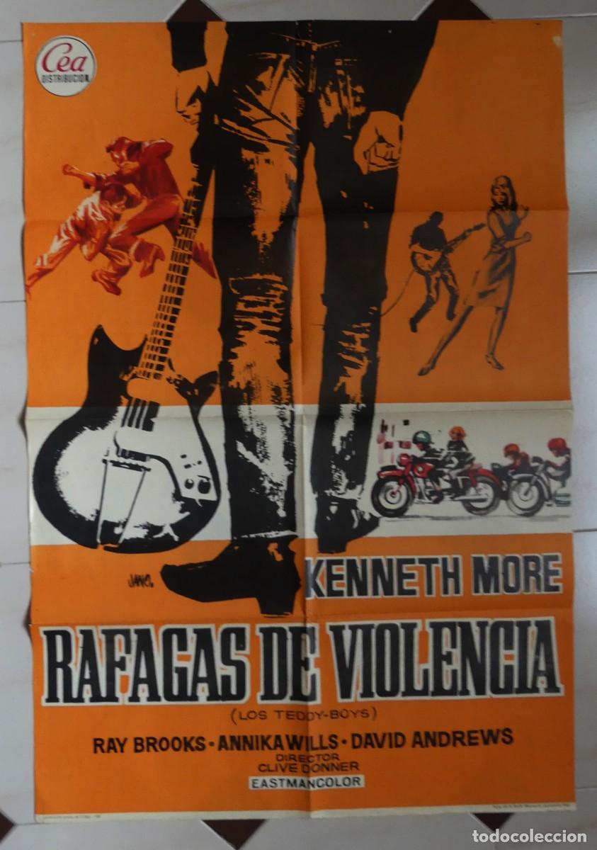Cine: CARTEL ORIGINAL DEL FILM : RAFAGAS DE VIOLENCIA ( 1965 )( PAGO POR BIZUM - PEDIDO MINIMO 45 EUROS )