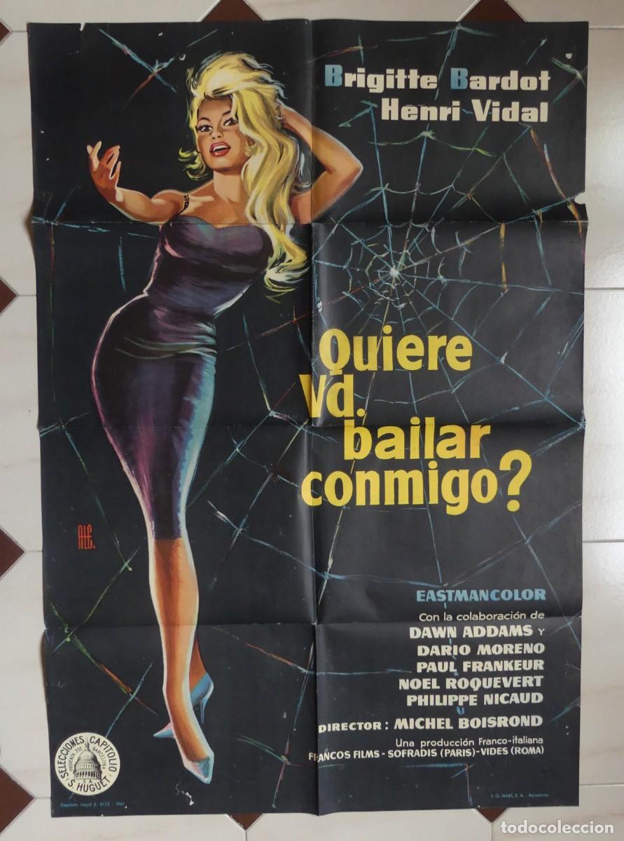 Cine: CARTEL ORIGINAL DEL FILM : &iquest; QUIERE USTED BAILAR CONMIGO ? ( 1961 )( PAGO POR BIZUM )