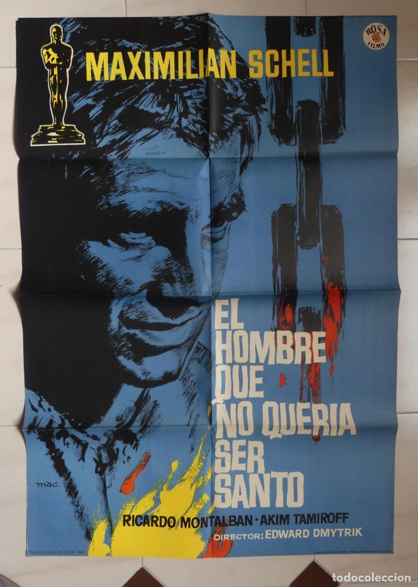 Cine: CARTEL ORIGINAL DEL FILM : EL HOMBRE QUE NO QUERIA SER SANTO ( JANO ) ( PAGO POR BIZUM )