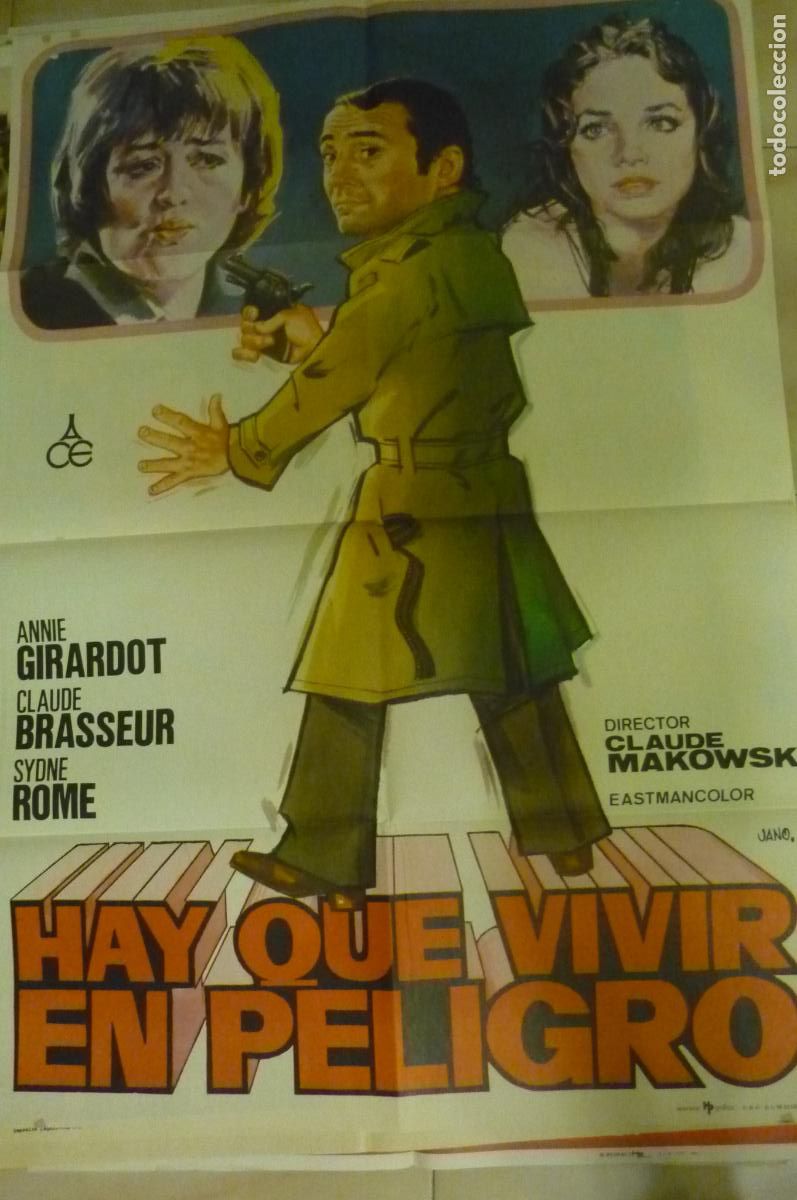 Cine: cartel cine 1 x 7o hay que vivir en peligro anne girardot