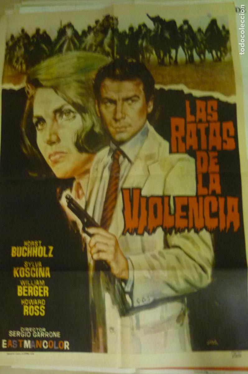 Cine: cartel cine 1 x 7o las ratas de la violencia,.horst buchholz