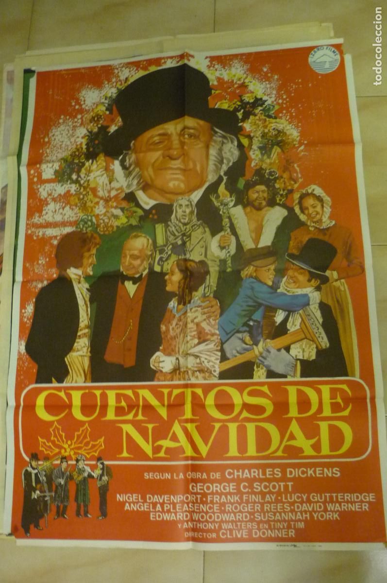 Cine: cartel cine 1 x 7o cuentos de navidad george c scott