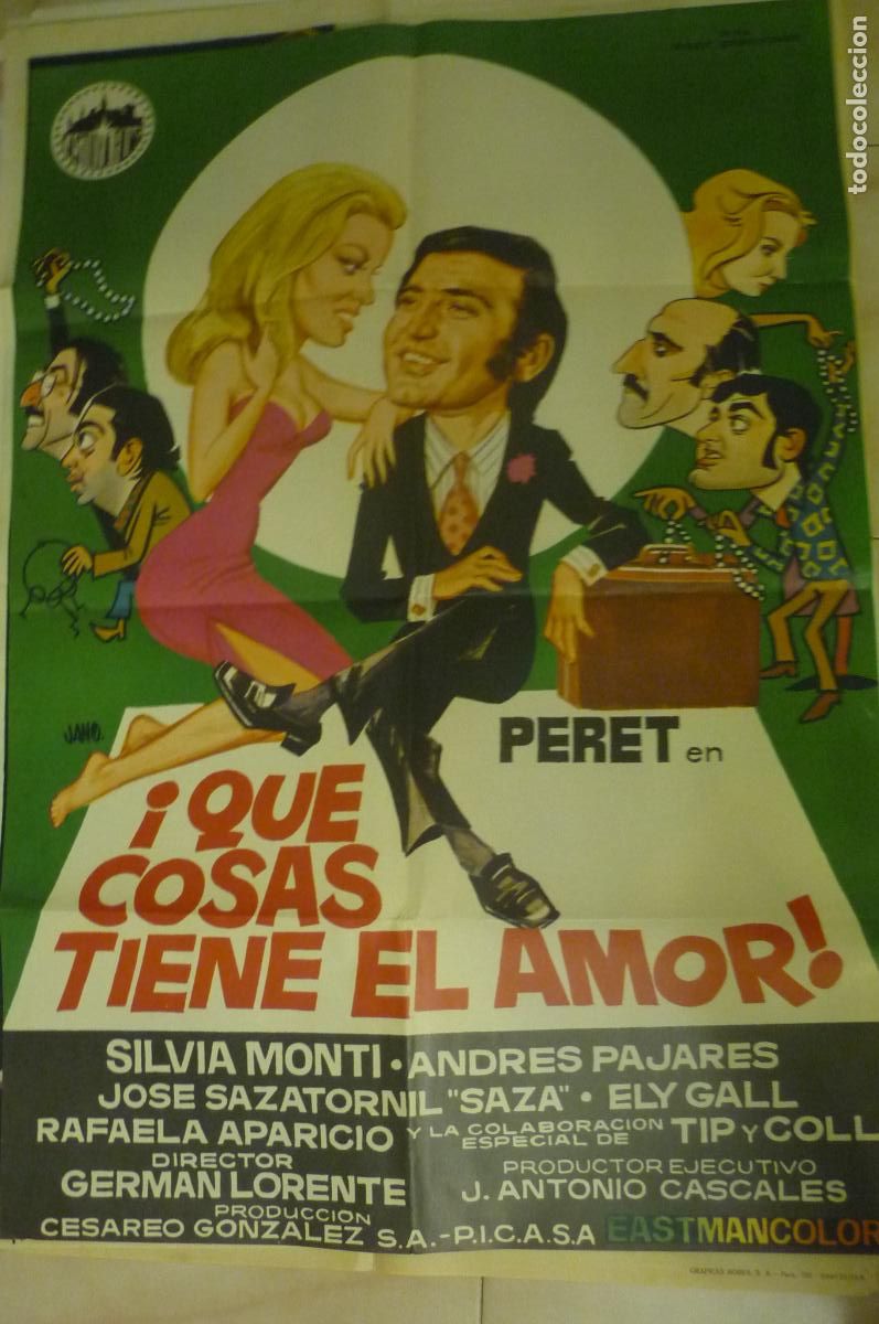 Cine: cartel cine 1 x 7o que cosas tiene el amor .-peret