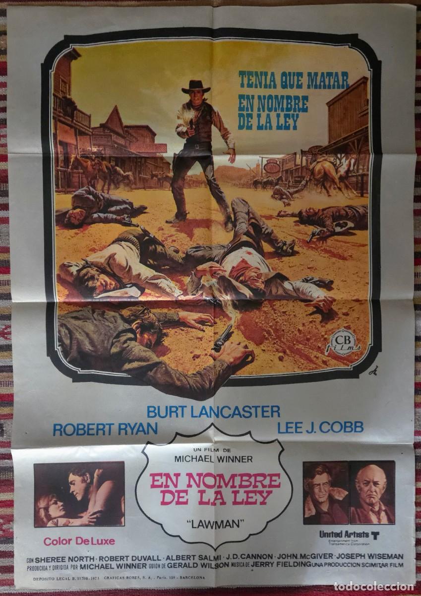Cine: EN NOMBRE DE LA LEY (1971) &ndash; 2 CARTELES ORIGINALES &ndash; BURT LANCASTER &ndash; COLECCI&Oacute;N