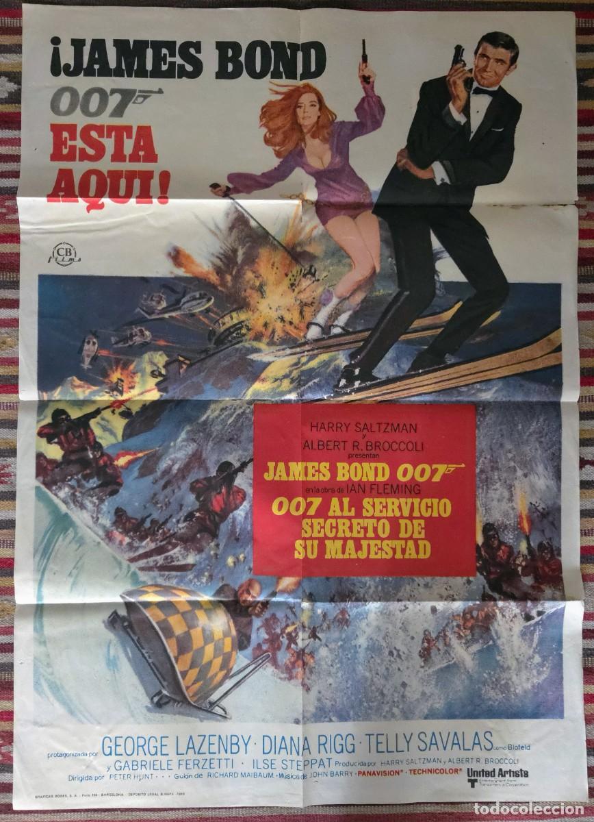 Cine: 007 Al servicio secreto de Su Majestad (1969) &ndash; Cartel original espa&ntilde;ol James Bond