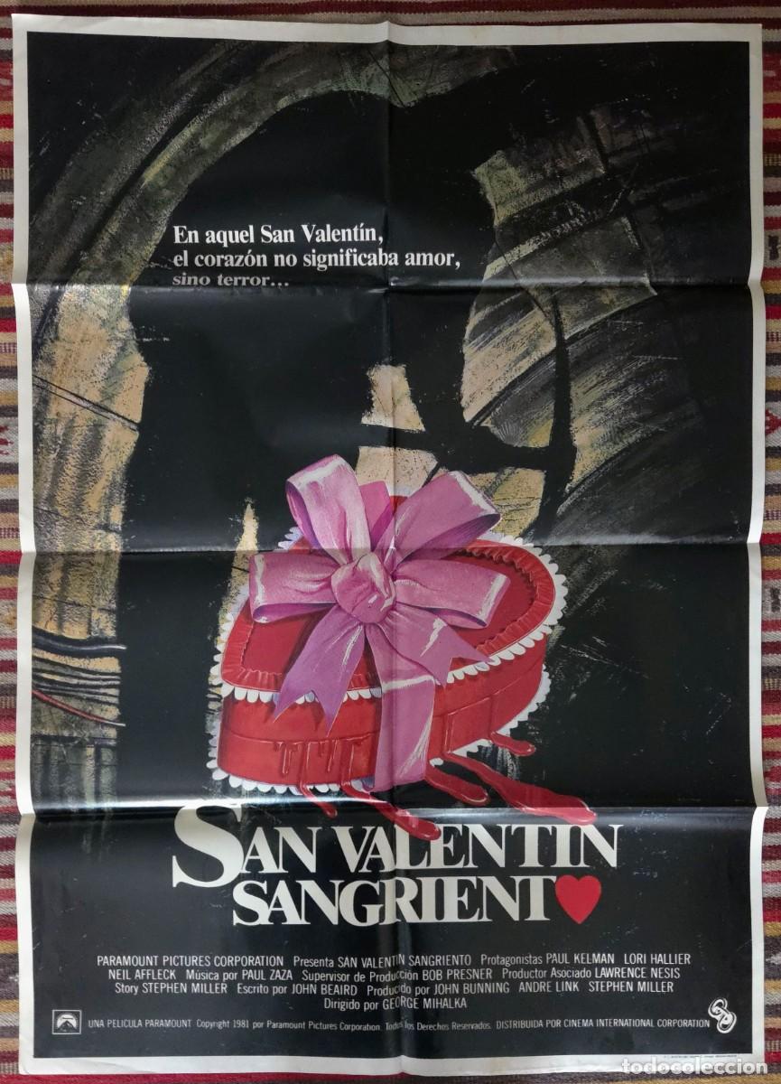 Cine: SAN VALENT&Iacute;N SANGRIENTO 1981 ORIGINAL + 7 FOTOCROMOS &middot; TERROR SLASHER DE CULTO