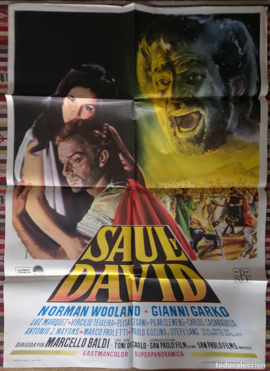 Cine: SA&Uacute;L Y DAVID 1968 &ndash; 2 carteles originales sin exponer + 12 fotocromos completos