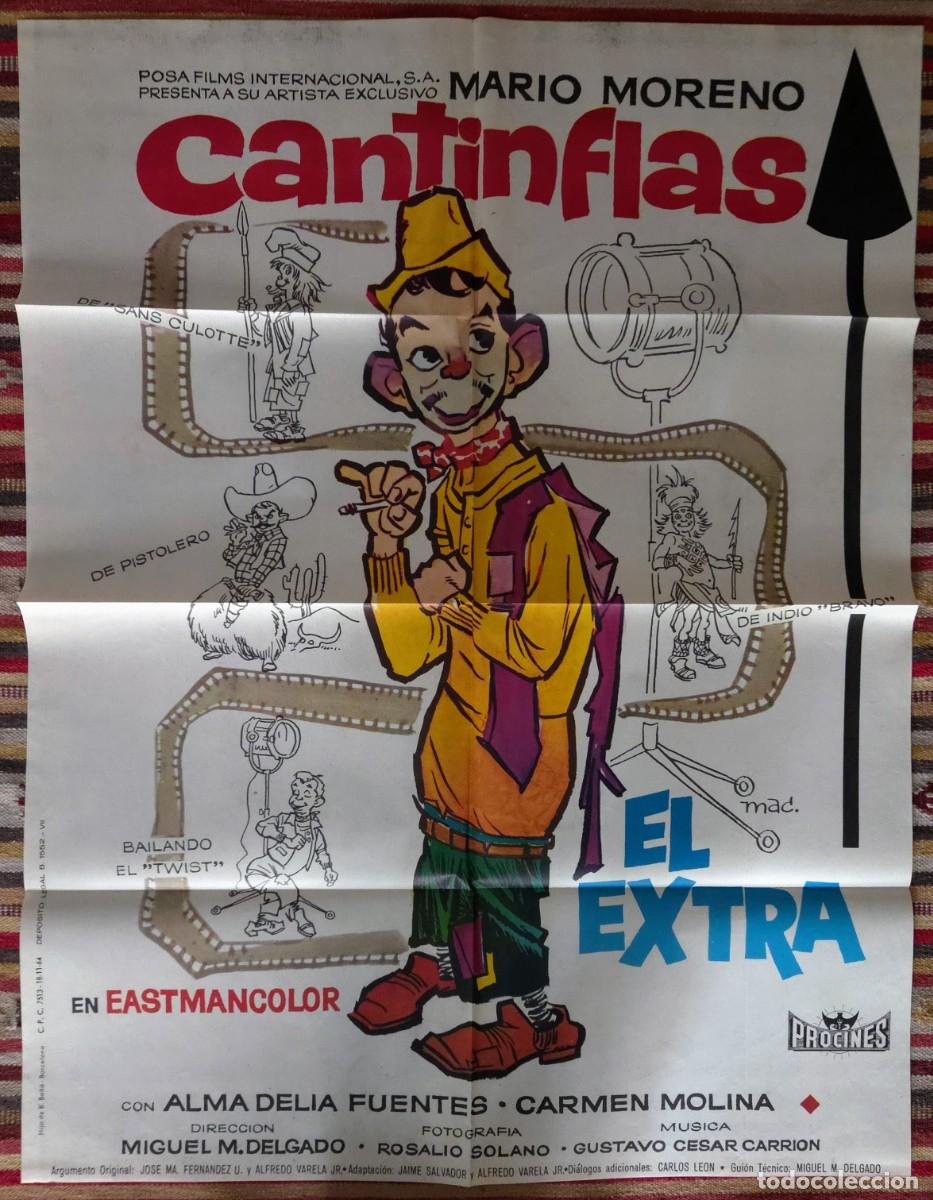 Cine: EL EXTRA &ndash; CANTINFLAS &ndash; CARTEL ORIGINAL ESTRENO ESPA&Ntilde;A 1964 &ndash; MAC &ndash; SIN EXPONER