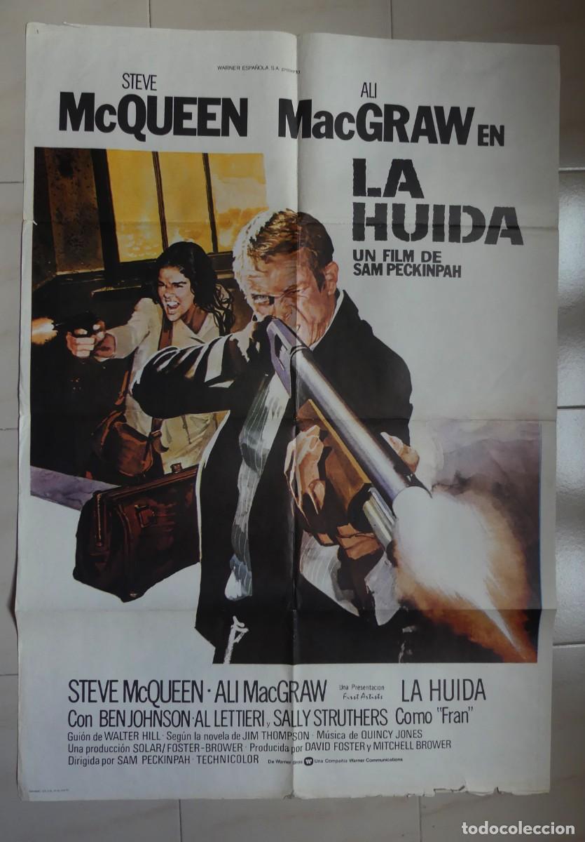 Cine: CARTEL ORIGINAL DEL FILM : LA HUIDA ( 1980 )( PAGO POR BIZUM - PEDIDO MINIMO 45 EUROS)