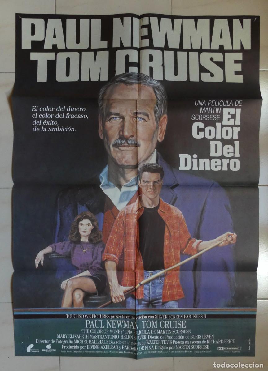 Cine: CARTEL ORIGINAL DEL FILM .EL COLOR DEL DINERO ( 1986 )( PAGO POR BIZUM- PEDIDO MINIMO 45 EUROS )