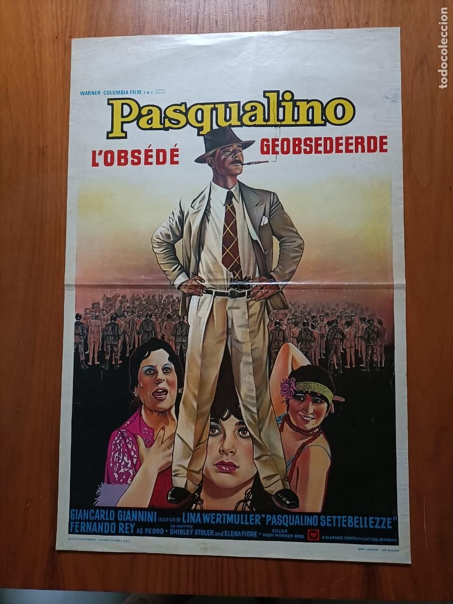 Cin&eacute;ma: POSTER DE LA PEL&Iacute;CULA, PASQUALINO, SETTEBELLEZZE. (PASCUALINO Y LAS 7 BELLEZAS) 54X35CM