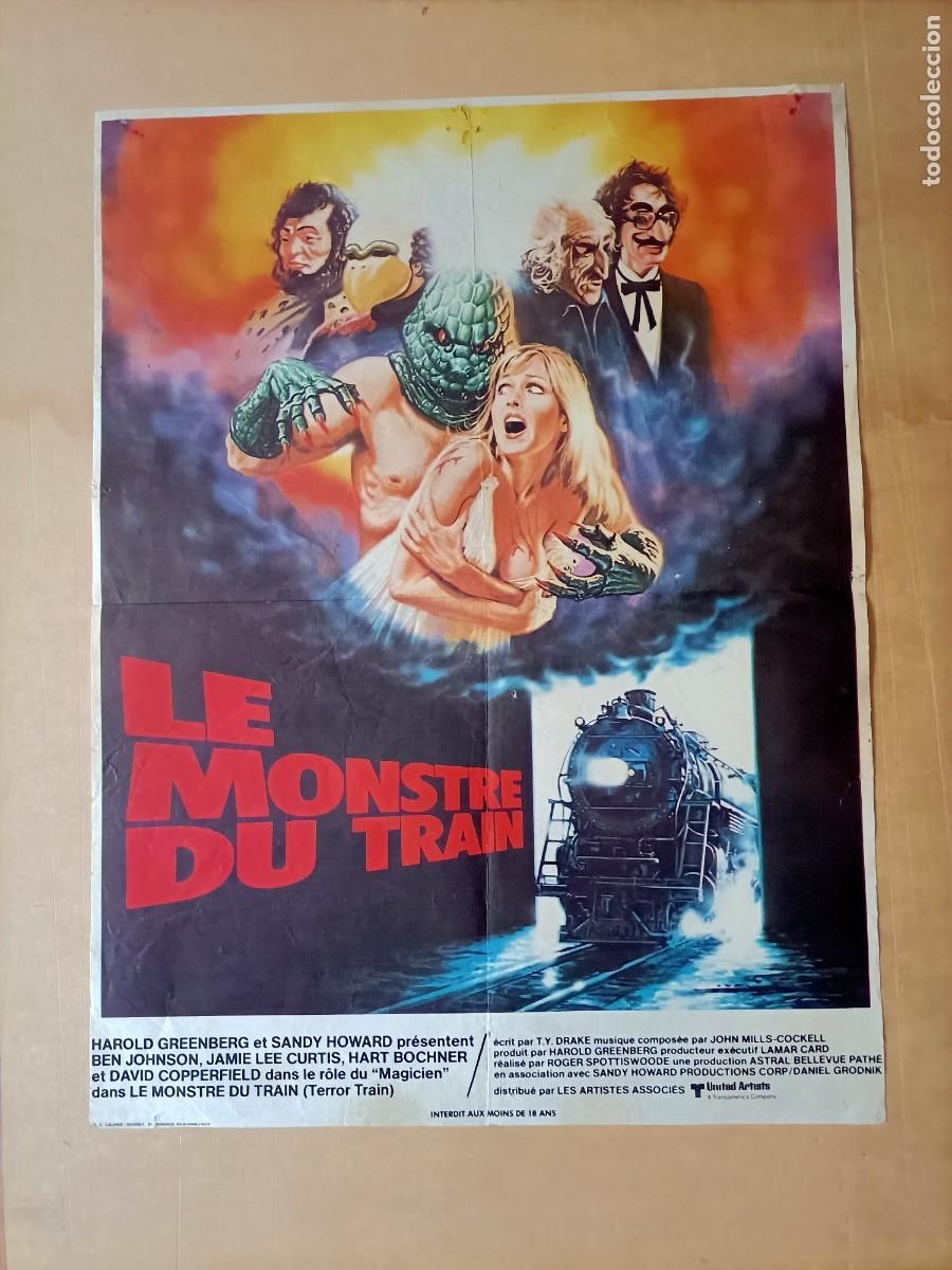 Cinema: POSTER DE LA PEL&Iacute;CULA, LE MONSTRE DU TRAIN 1980 (EL TREN DEL TERROR) 52x39 CM.