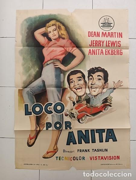 Cin&eacute;ma: VKD 2786 LOCO POR ANITA DEAN MARTIN JERRY LEWIS ANITA EKBERG POSTER ORIGINAL 70X100 ESTRENO